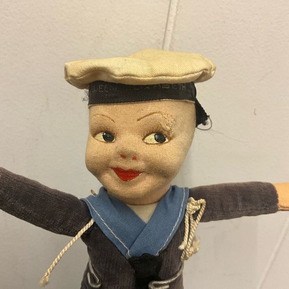 Vintage Norah Wellings Doll Sailor Boy 8" Tall Made in England - Picture 2 of 10
